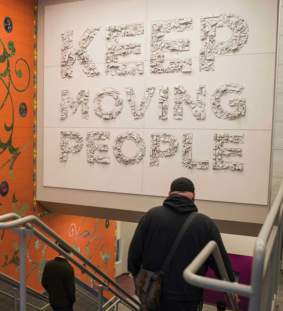 KEEP MOVING PEOPLE at Main Street Station, Boise