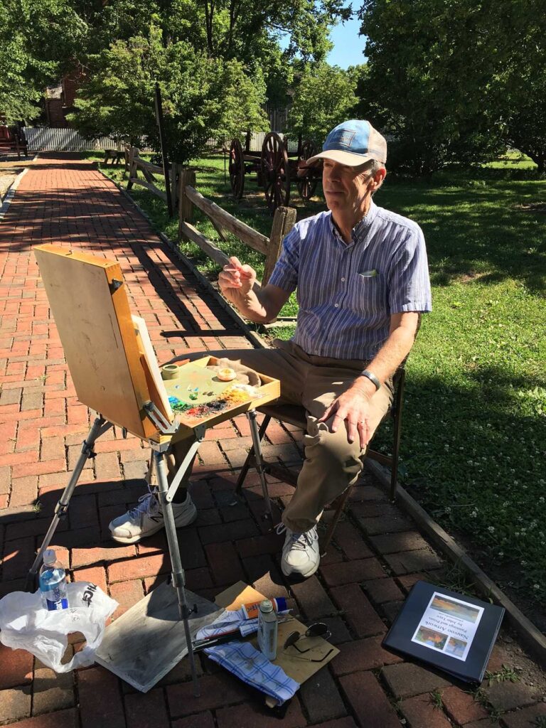 Doing some "plein-air" landscape painting