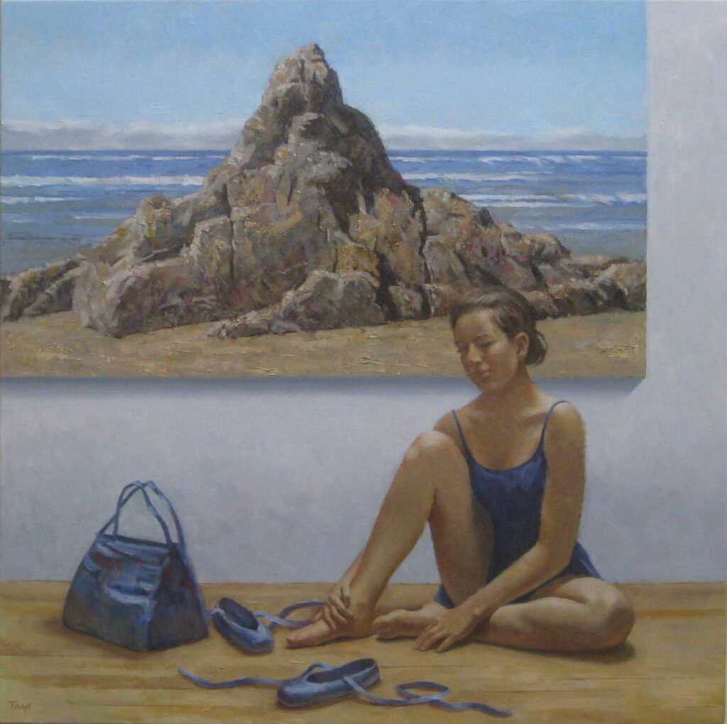 Dancer with Beach Rock Painting