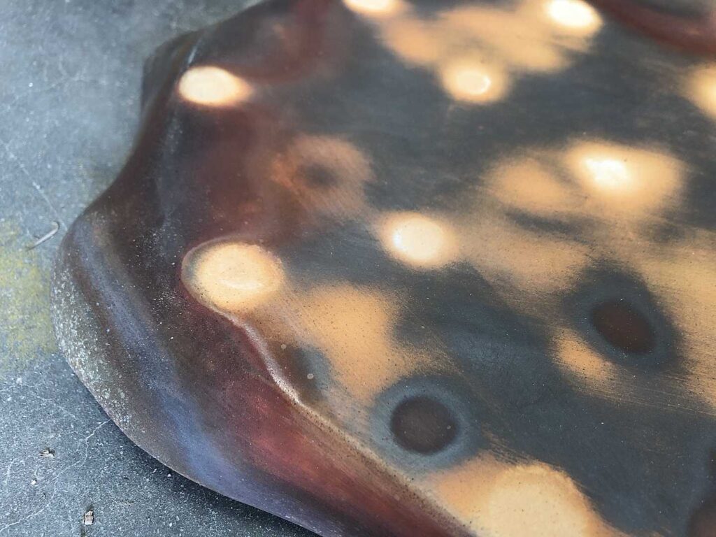 Soda Fired Platter - Detail