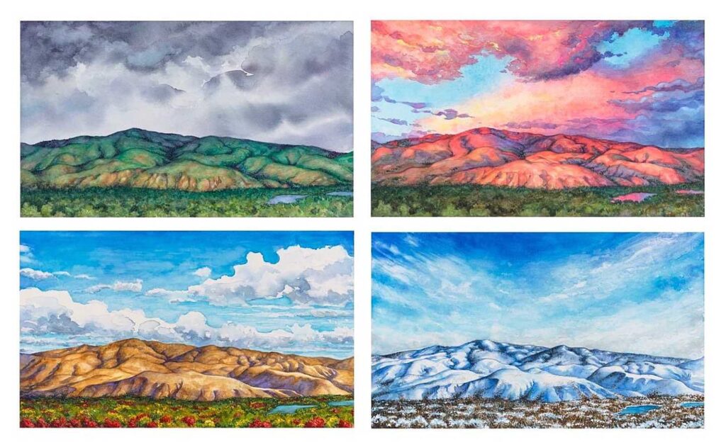 The Boise Foothills in Four Seasons