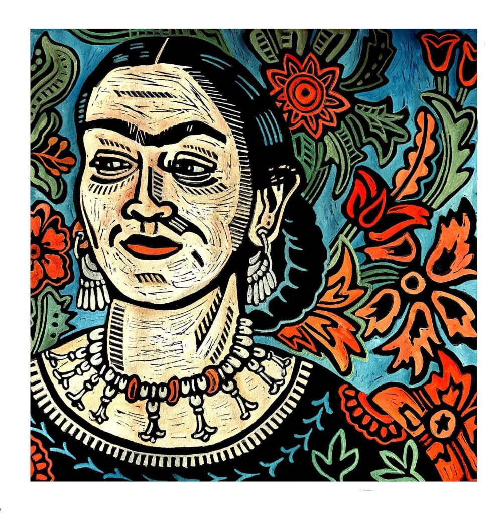 Frida in Peasant Blouse