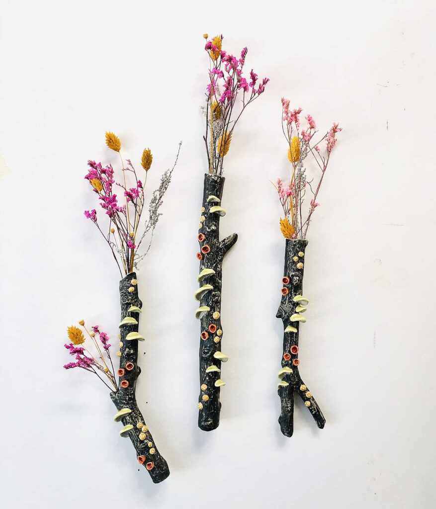 Fungi Branch Wall Vases
