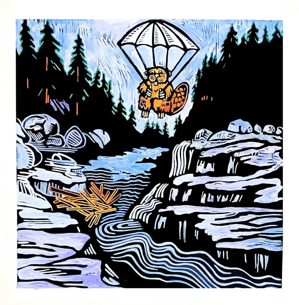 Parachuting Beaver