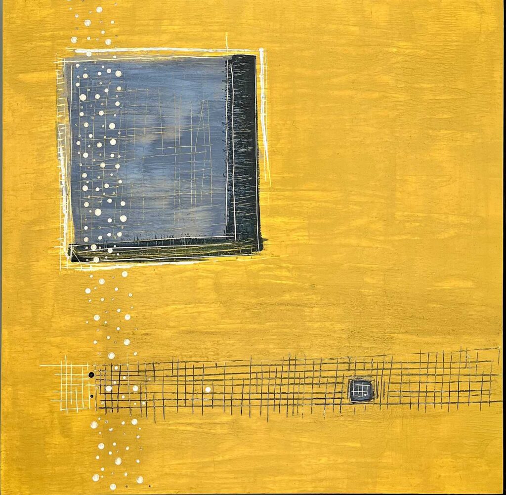 Abstract Yellow Gray
