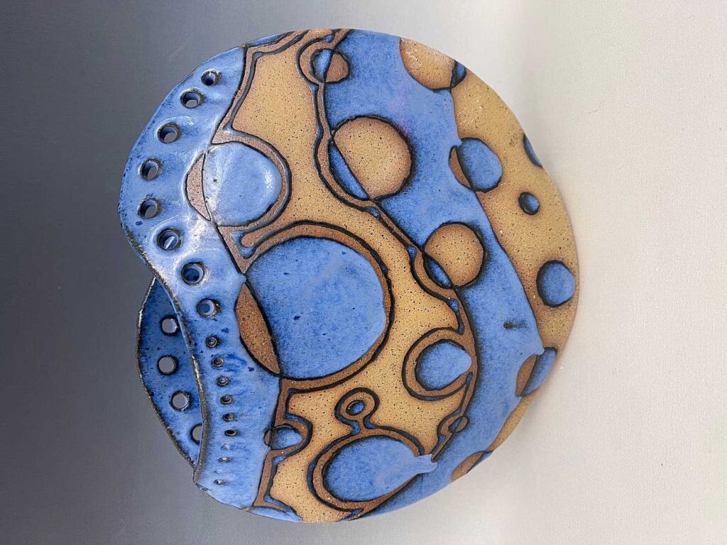 Blue Polka Dot Vase