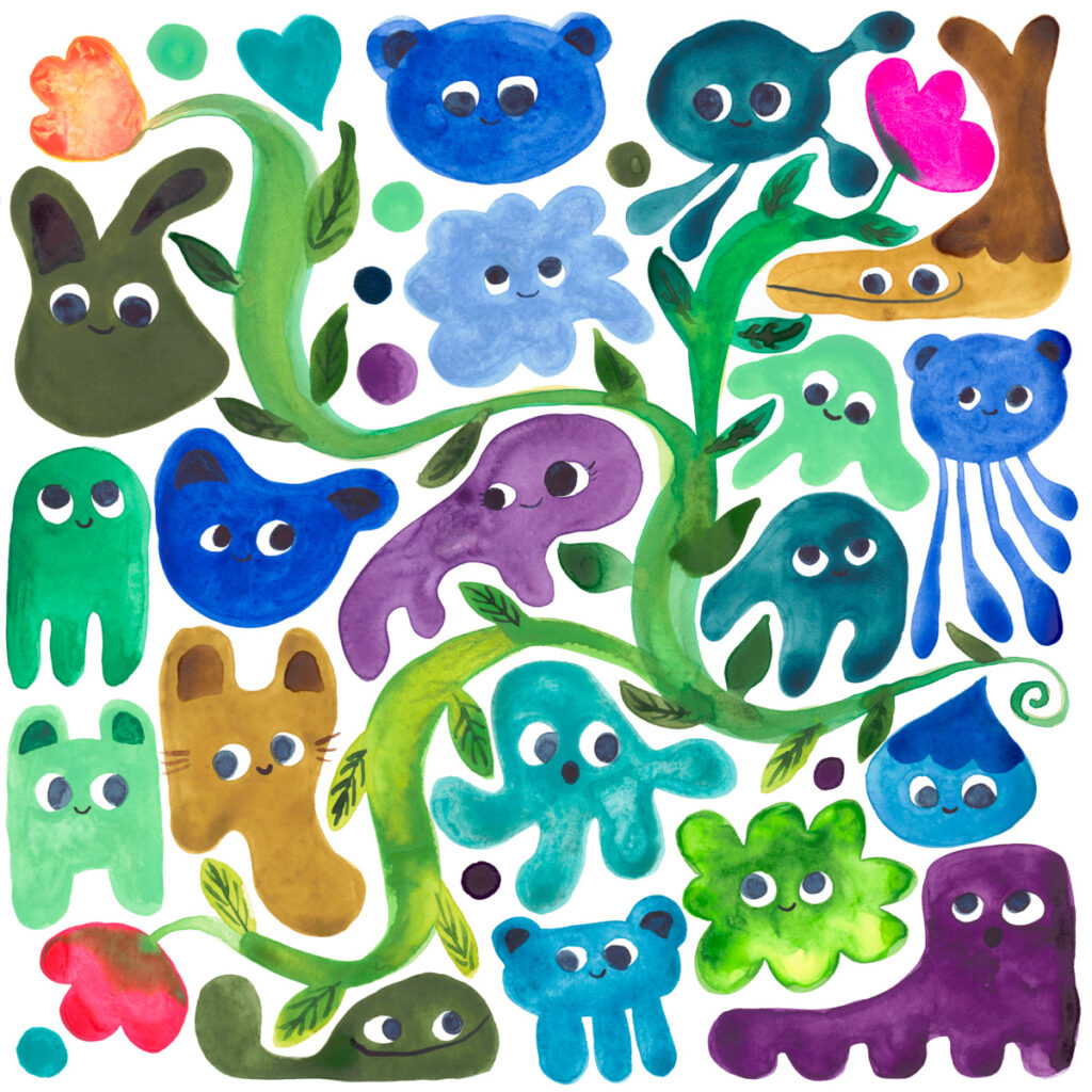 Critters Blue Green