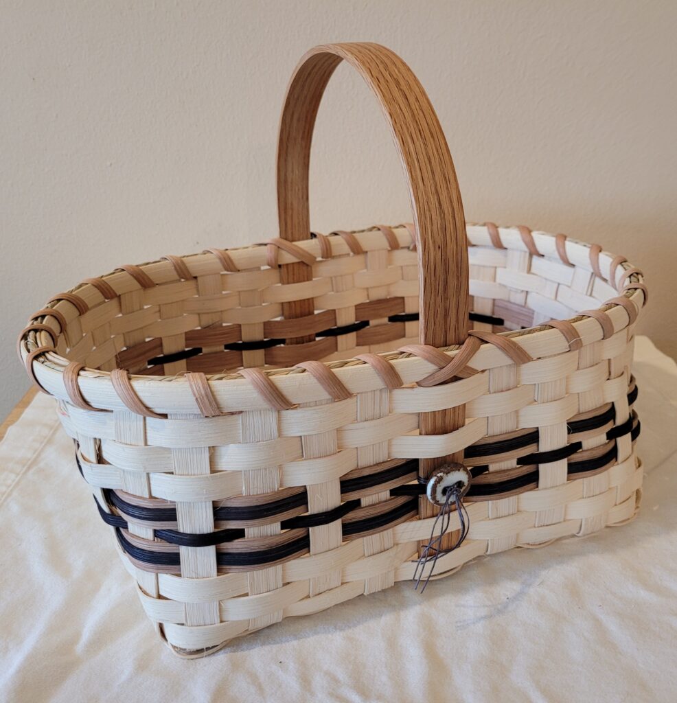 Handled Market Basket with button