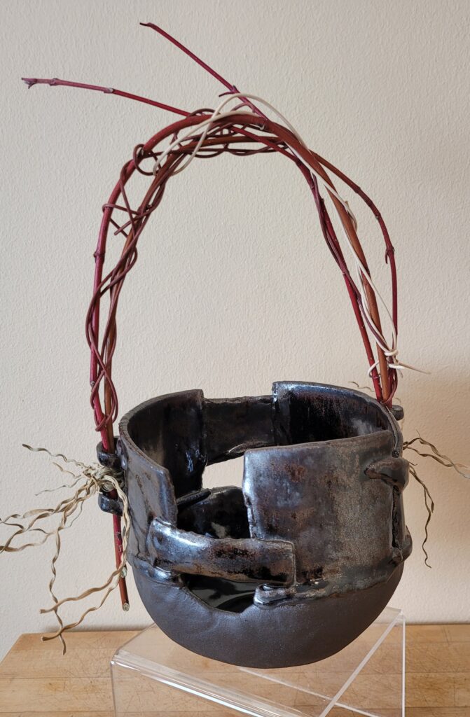 Ceramic Vessel with Twig Handle