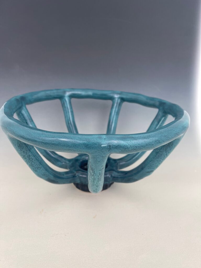 Teal Fruit Bowl