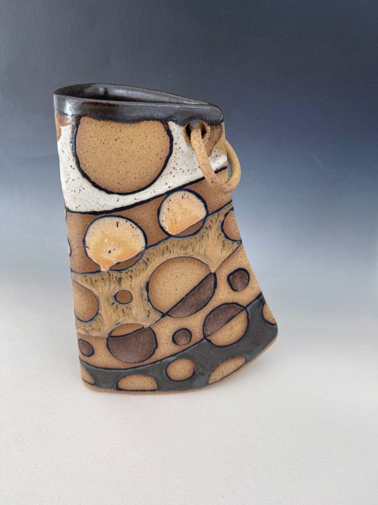Swoosh Earth Tone Vase