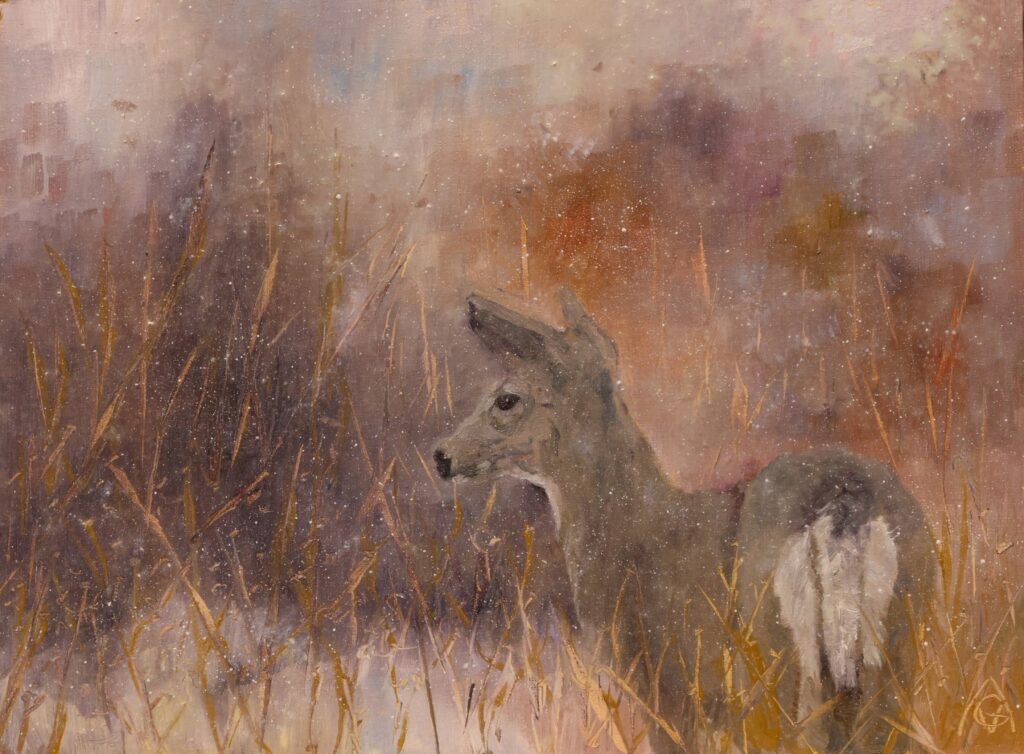 Mule Deer in Snow Storm