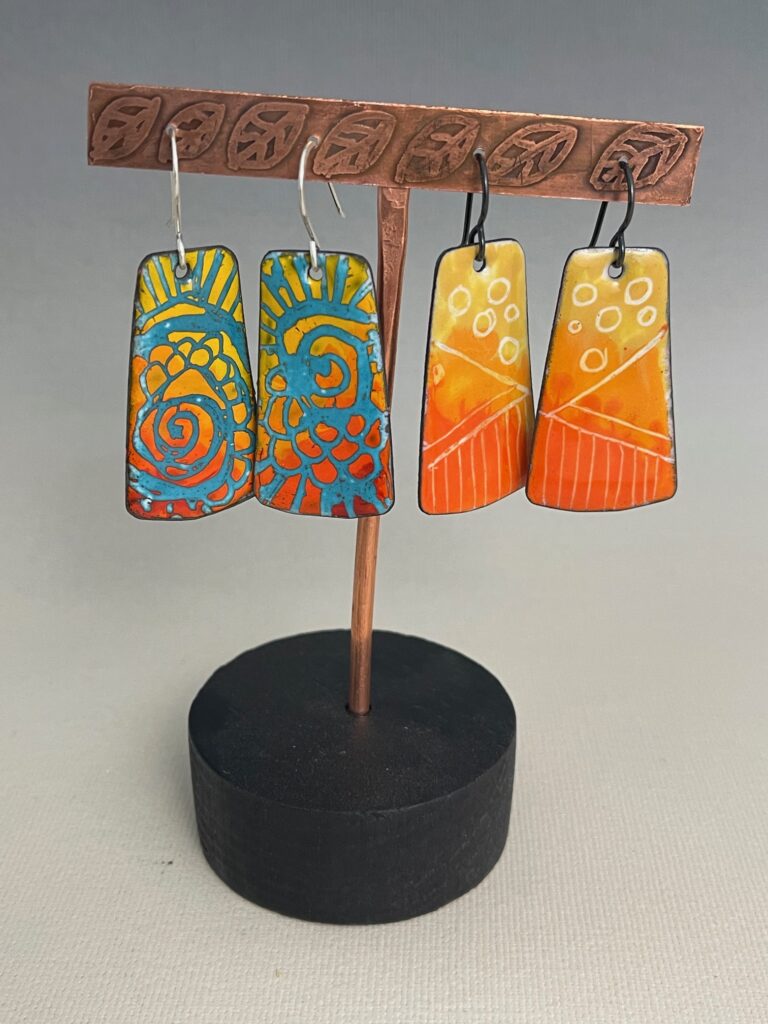 Enamel Earrings
